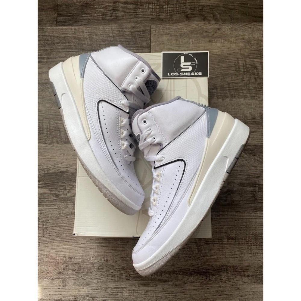 Size 8 - Air Jordan 2 Retro White Cement Used Rare Retro Authentic Grey MJ OG